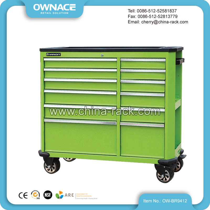 Ow Br9412 43 Large 12 Drawers Storage Tool Trolley Roller
